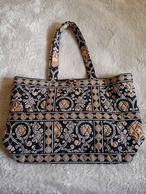 Vera Bradley Caffe Latte Black and Brown Tote